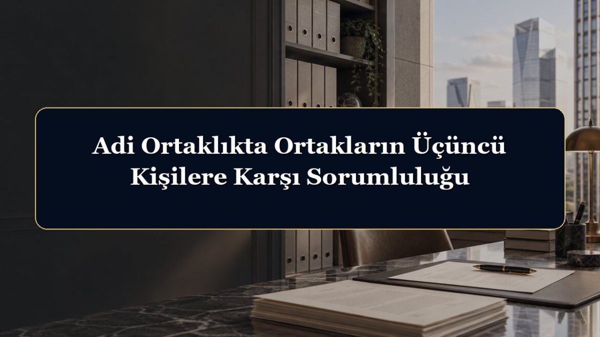 Adi Ortaklıkta Ortakların Üçüncü Kişilere Karşı Sorumluluğu