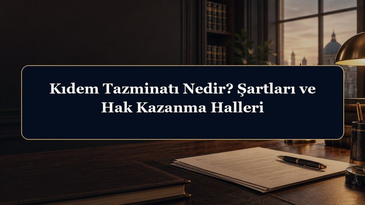 Kıdem Tazminatı Nedir? Şartları ve Hak Kazanma Halleri