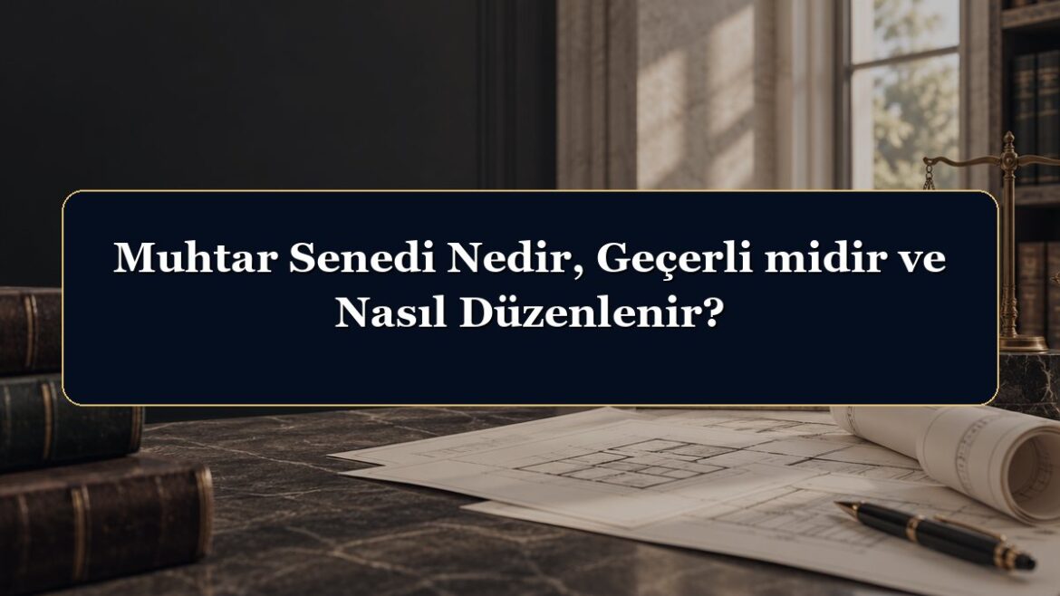 Muhtar Senedi Nedir, Geçerli midir ve Nasıl Düzenlenir?