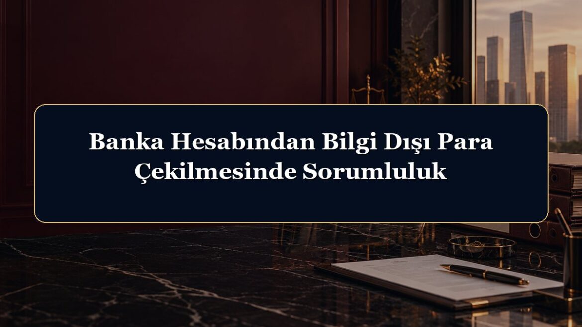 Banka Hesabından Bilgi Dışı Para Çekilmesinde Sorumluluk