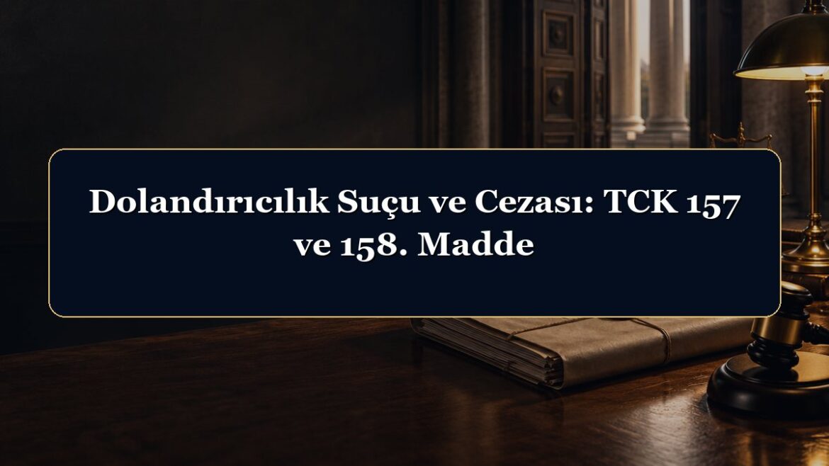 Dolandırıcılık Suçu ve Cezası: TCK 157 ve 158. Madde