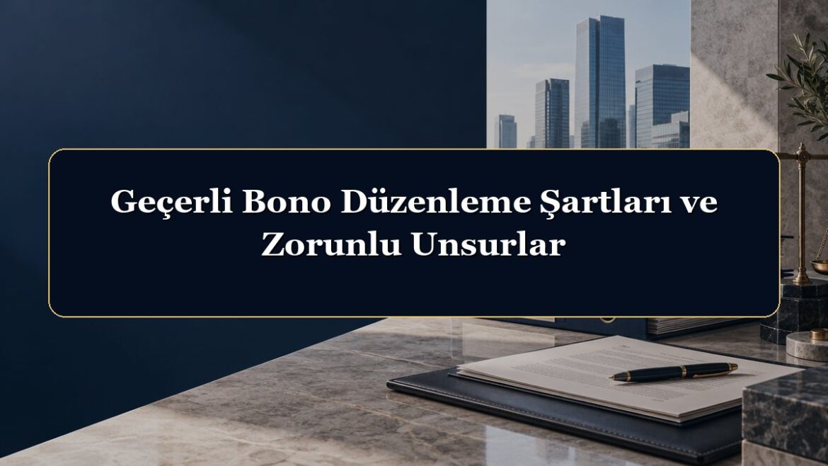 Geçerli Bono Düzenleme Şartları ve Zorunlu Unsurlar