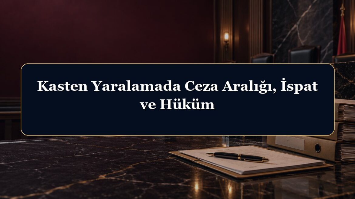 Kasten Yaralamada Ceza Aralığı, İspat ve Hüküm