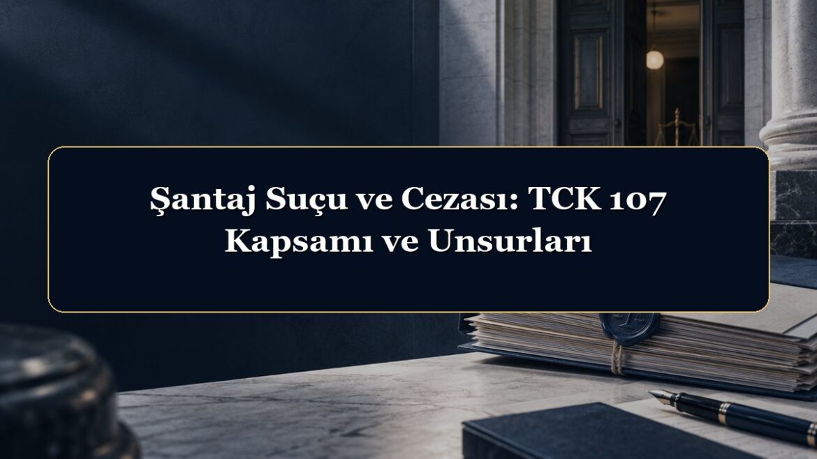 Şantaj Suçu ve Cezası: TCK 107 Kapsamı ve Unsurları