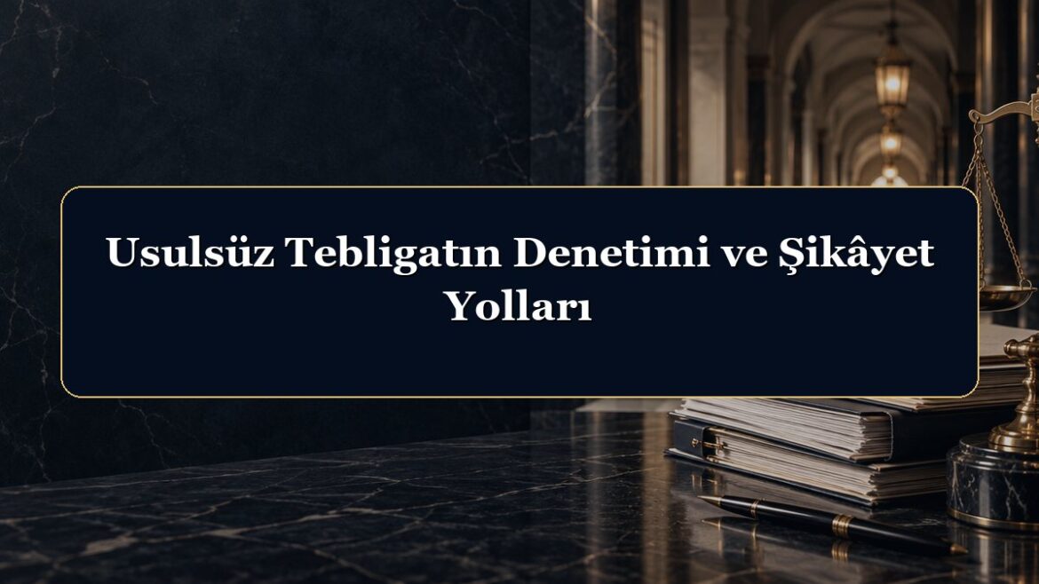 Usulsüz Tebligatın Denetimi ve Şikâyet Yolları