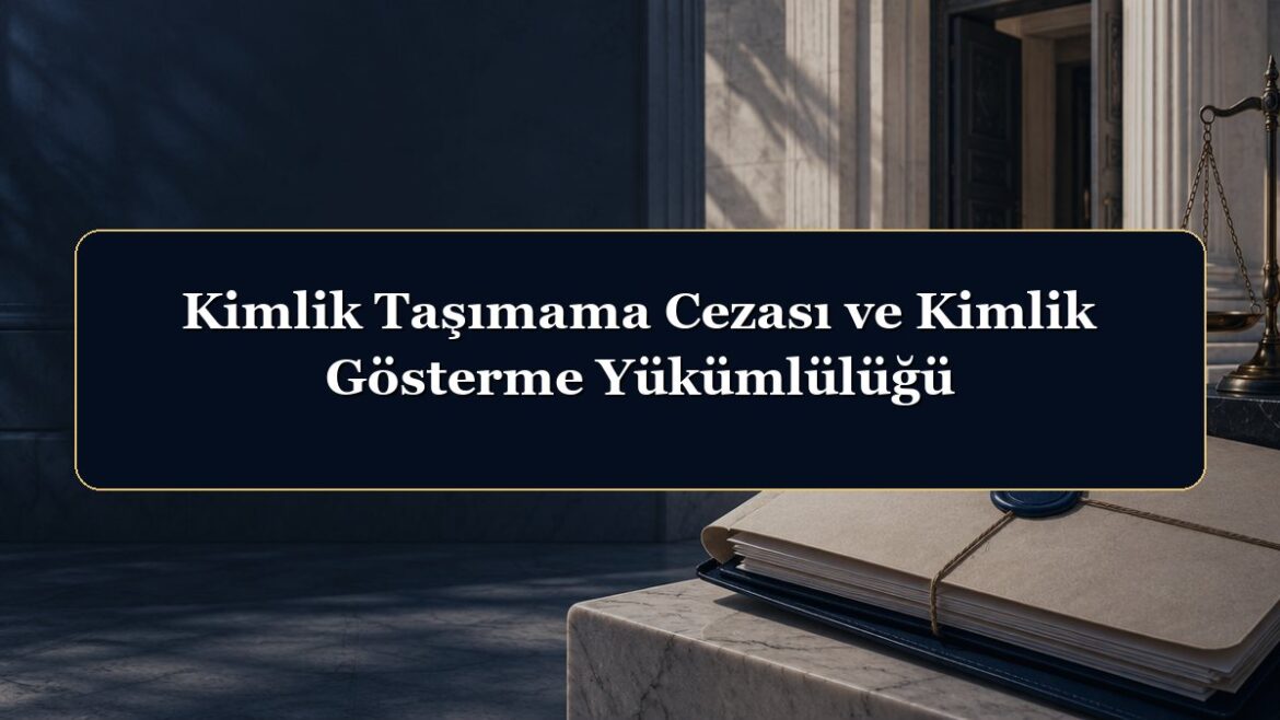 Kimlik Taşımama Cezası ve Kimlik Gösterme Yükümlülüğü