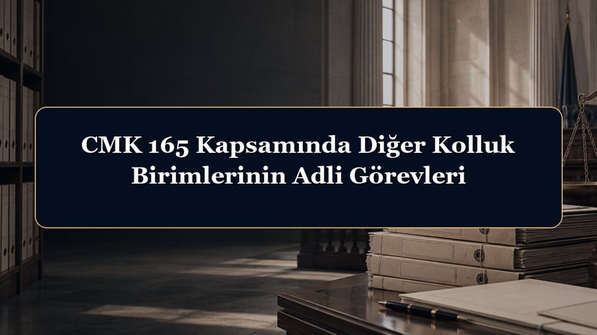 CMK 165 Kapsamında Diğer Kolluk Birimlerinin Adli Görevleri
