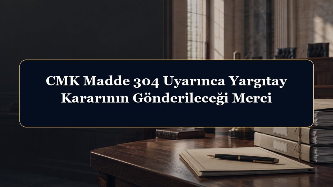 CMK Madde 304 Uyarınca Yargıtay Kararının Gönderileceği Merci