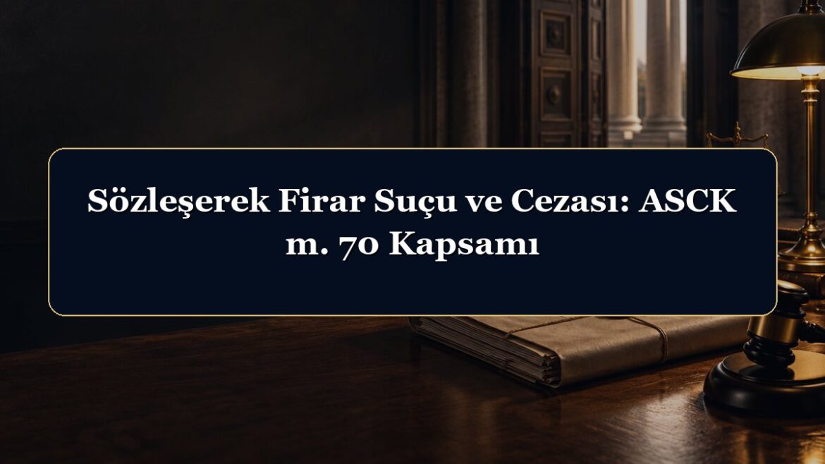 Sözleşerek Firar Suçu ve Cezası: ASCK m. 70 Kapsamı