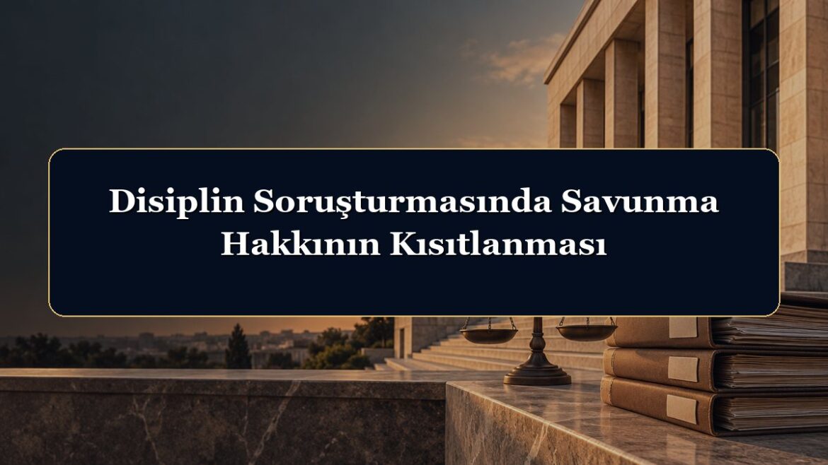 Disiplin Soruşturmasında Savunma Hakkının Kısıtlanması