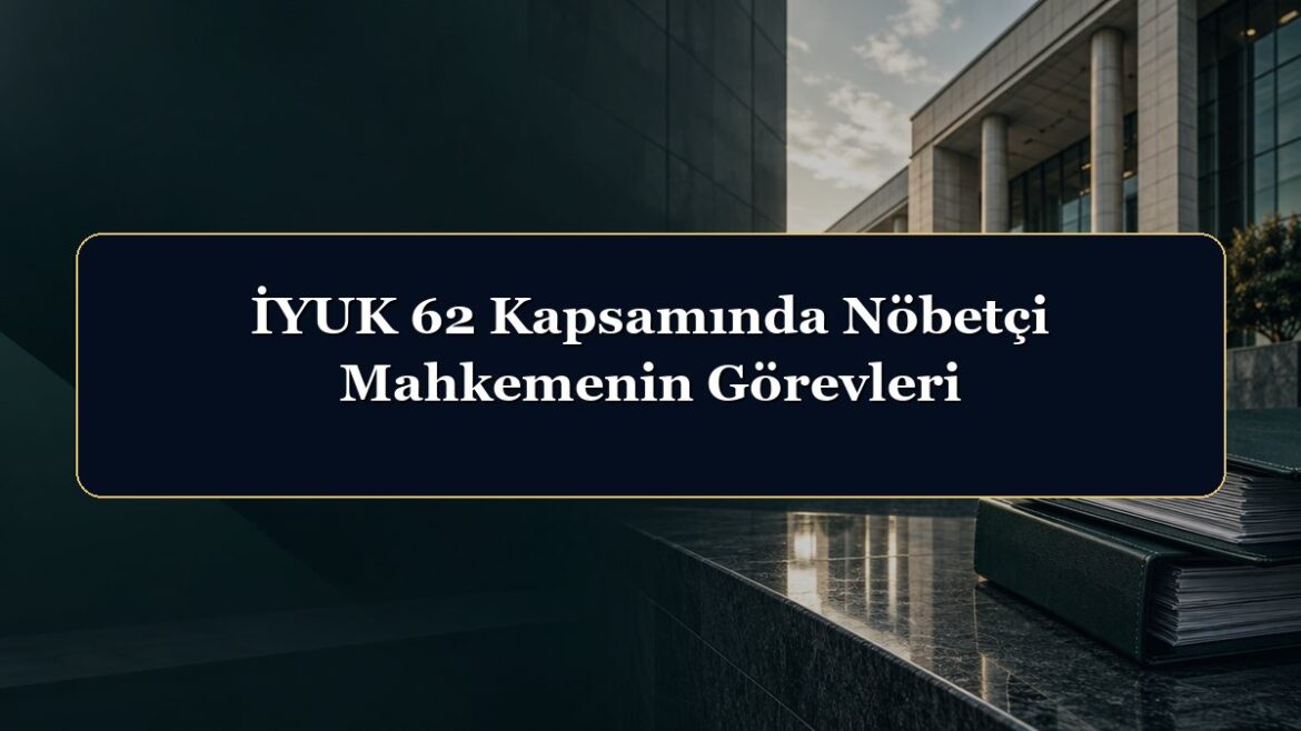 İYUK 62 Kapsamında Nöbetçi Mahkemenin Görevleri
