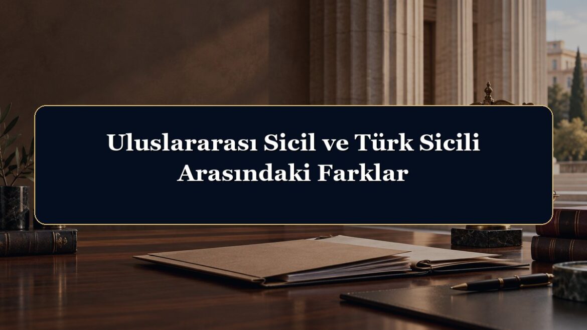 Uluslararası Sicil ve Türk Sicili Arasındaki Farklar