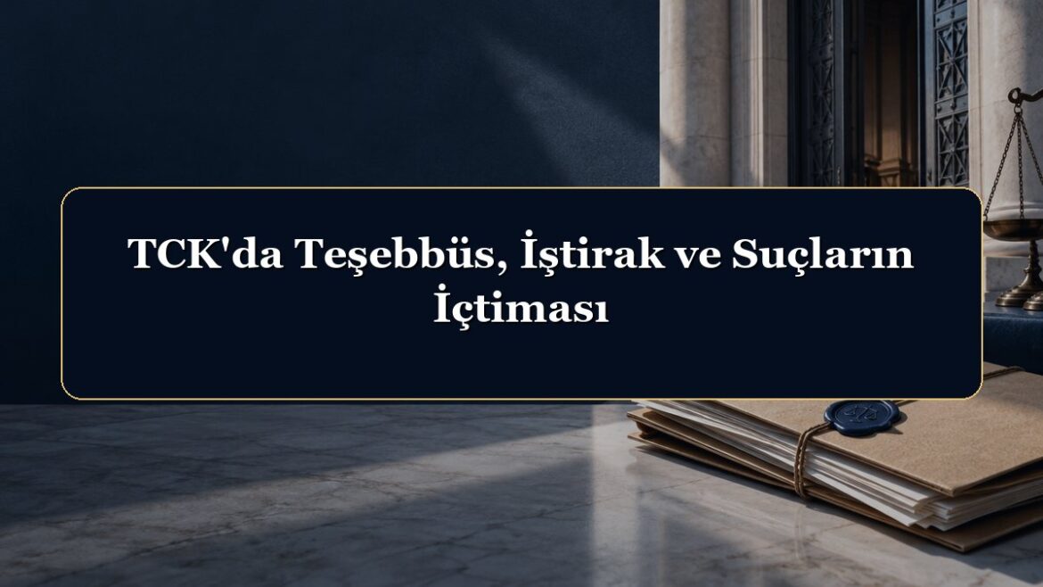TCK'da Teşebbüs, İştirak ve Suçların İçtiması