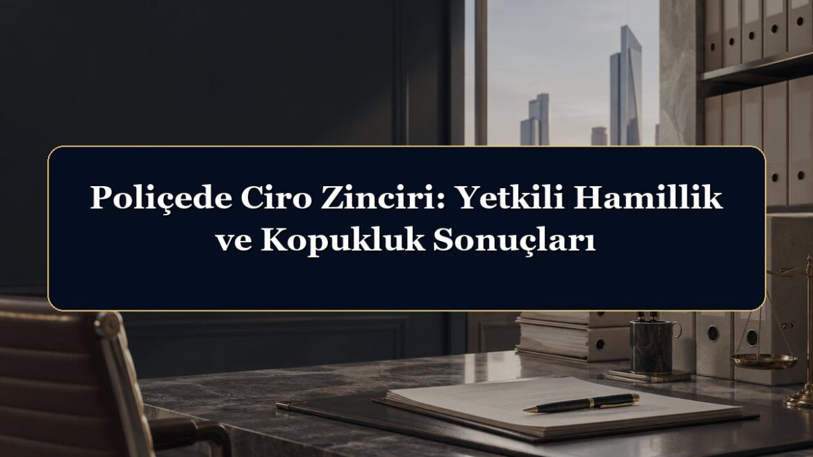 Poliçede Ciro Zinciri: Yetkili Hamillik ve Kopukluk Sonuçları