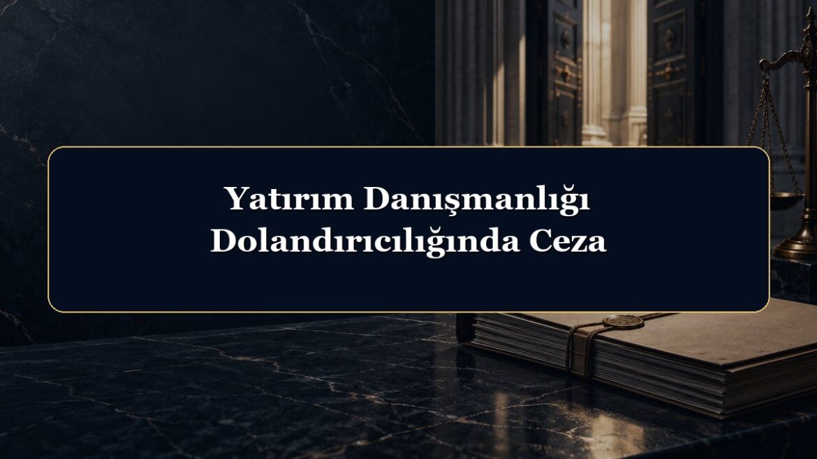 Yatırım Danışmanlığı Dolandırıcılığında Ceza