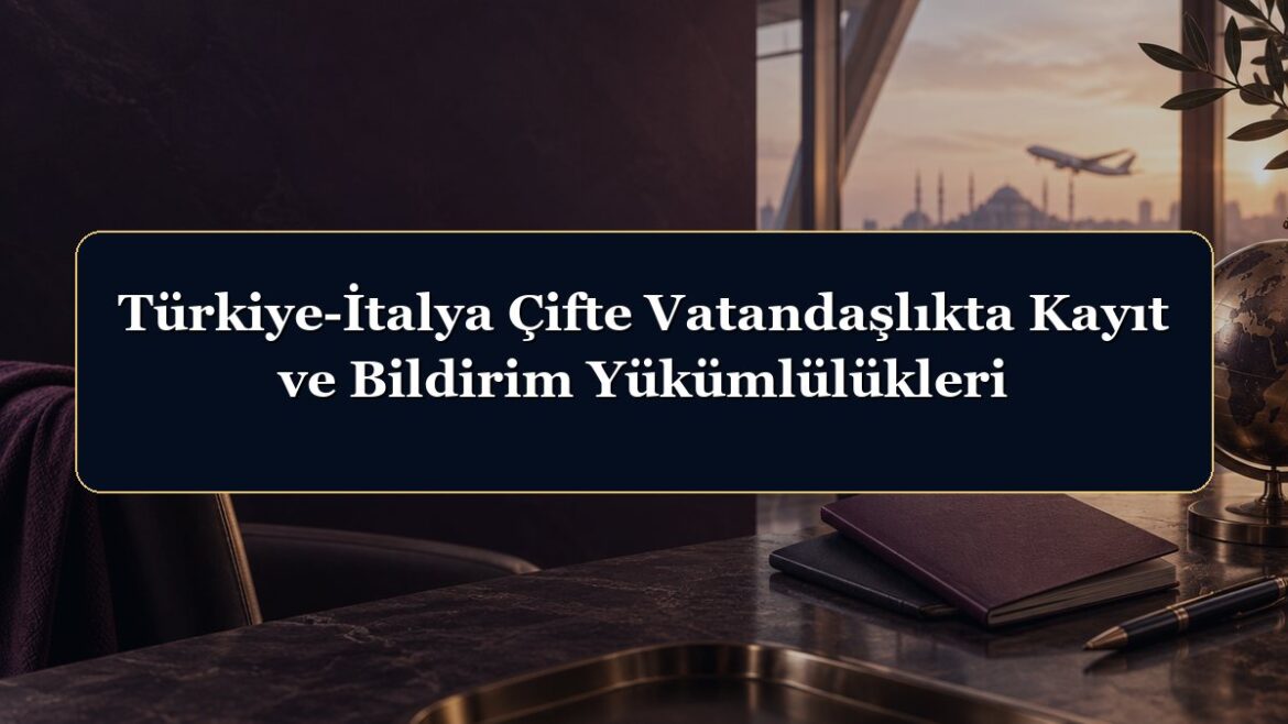 Türkiye-İtalya Çifte Vatandaşlıkta Kayıt ve Bildirim Yükümlülükleri