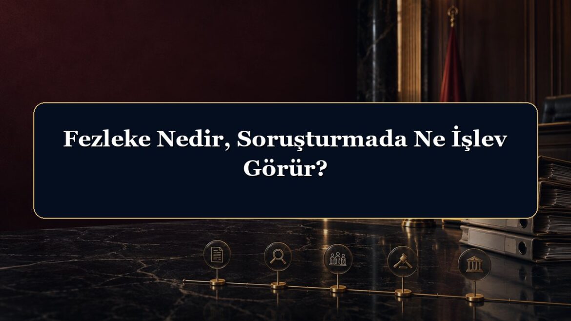 Fezleke Nedir, Soruşturmada Ne İşlev Görür?