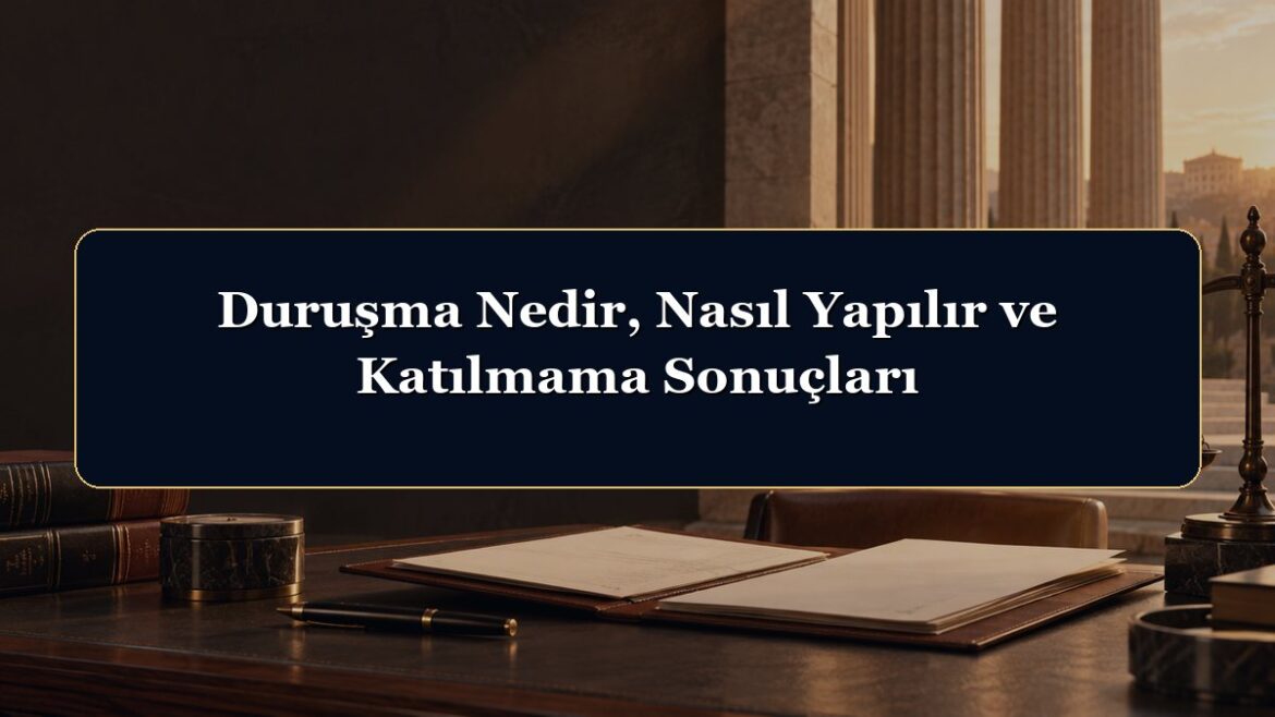 Duruşma Nedir, Nasıl Yapılır ve Katılmama Sonuçları