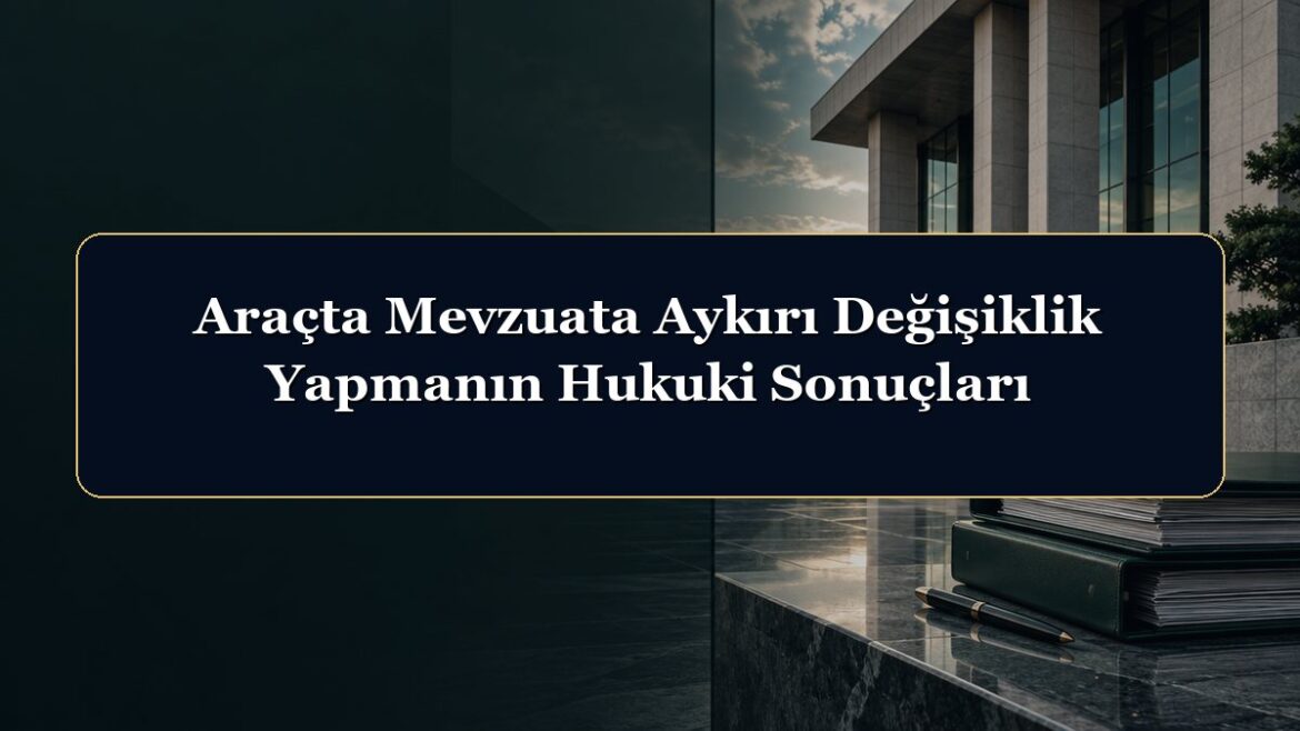 Araçta Mevzuata Aykırı Değişiklik Yapmanın Hukuki Sonuçları