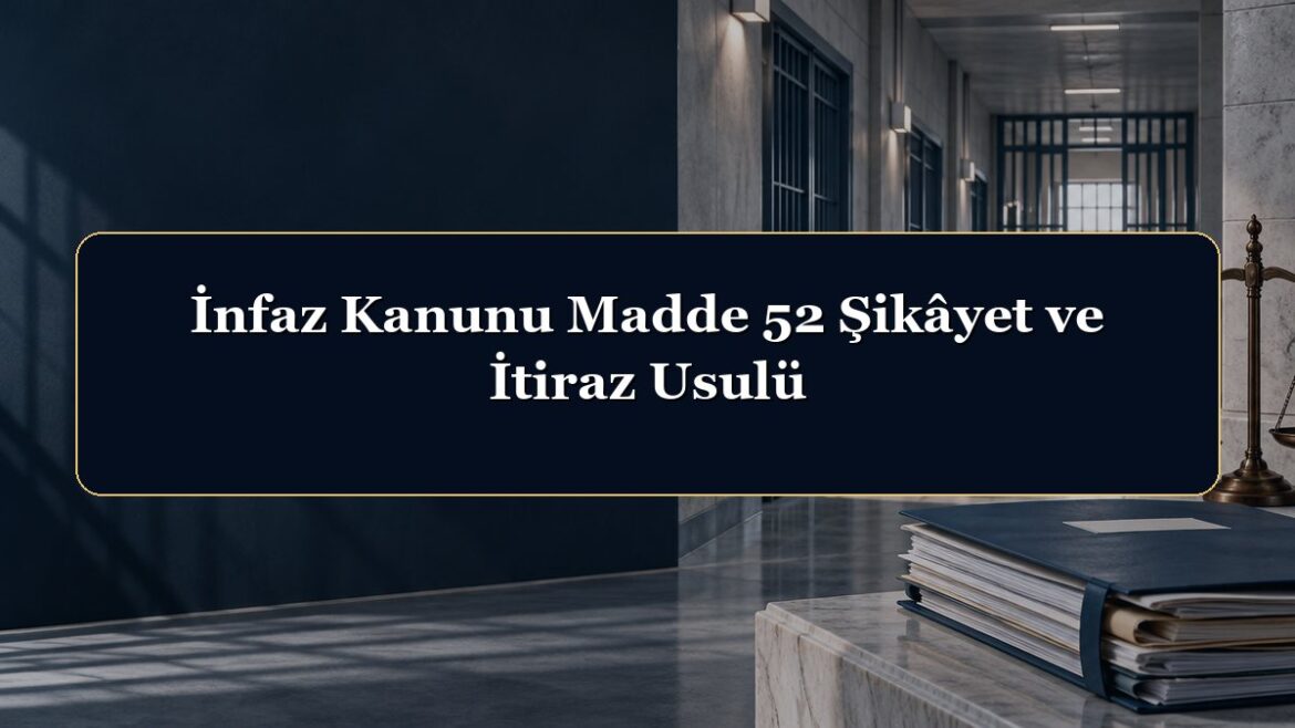 İnfaz Kanunu Madde 52 Şikâyet ve İtiraz Usulü