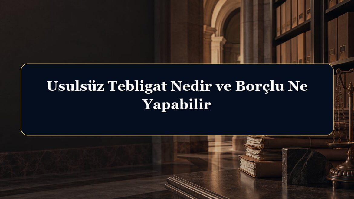 Usulsüz Tebligat Nedir ve Borçlu Ne Yapabilir