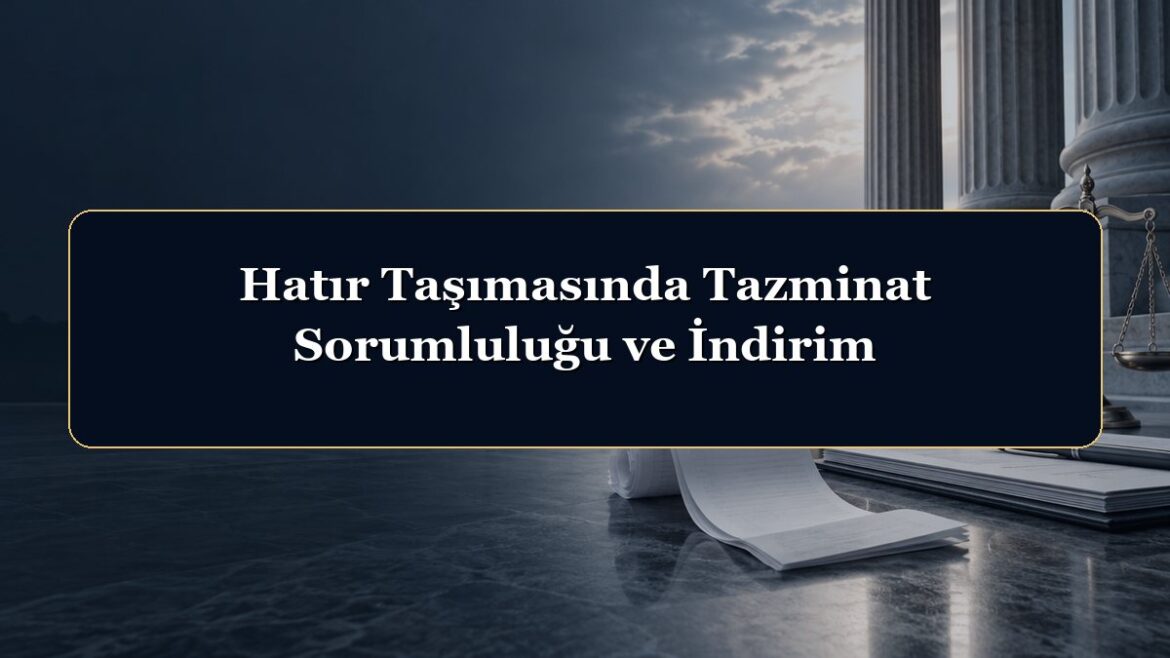 Hatır Taşımasında Tazminat Sorumluluğu ve İndirim