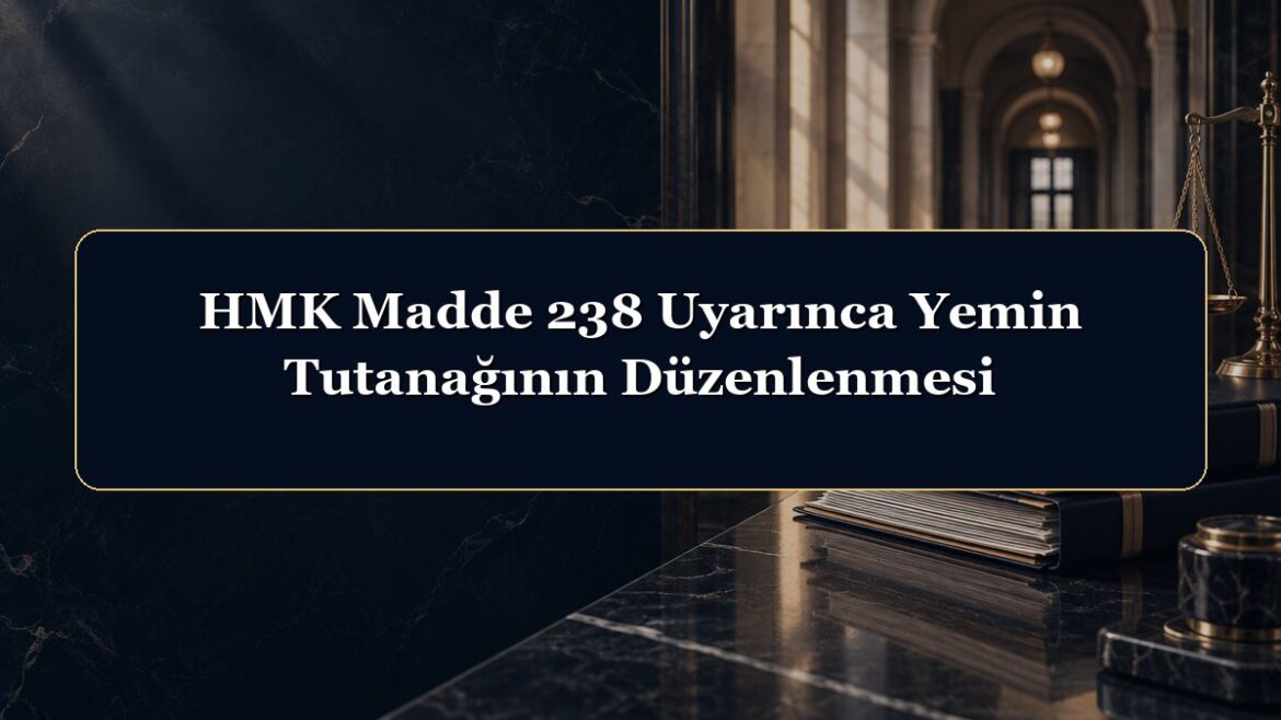 HMK Madde 238 Uyarınca Yemin Tutanağının Düzenlenmesi