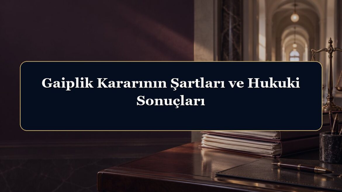 Gaiplik Kararının Şartları ve Hukuki Sonuçları