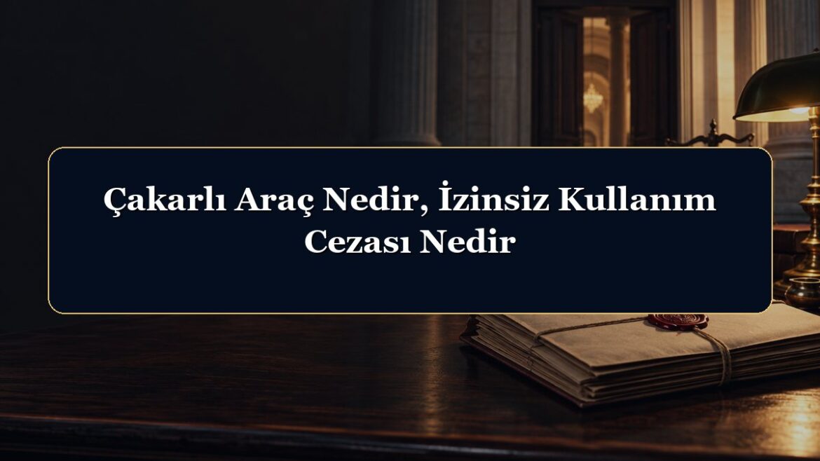 Çakarlı Araç Nedir, İzinsiz Kullanım Cezası Nedir