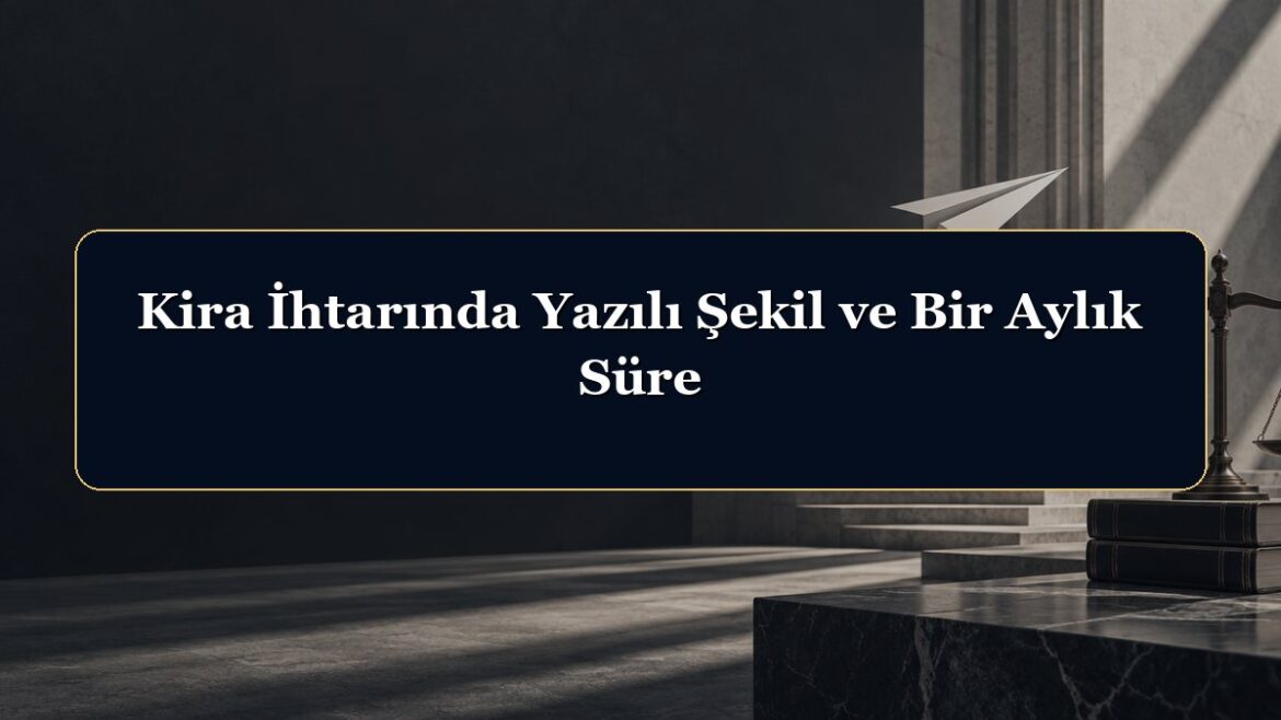 Kira İhtarında Yazılı Şekil ve Bir Aylık Süre