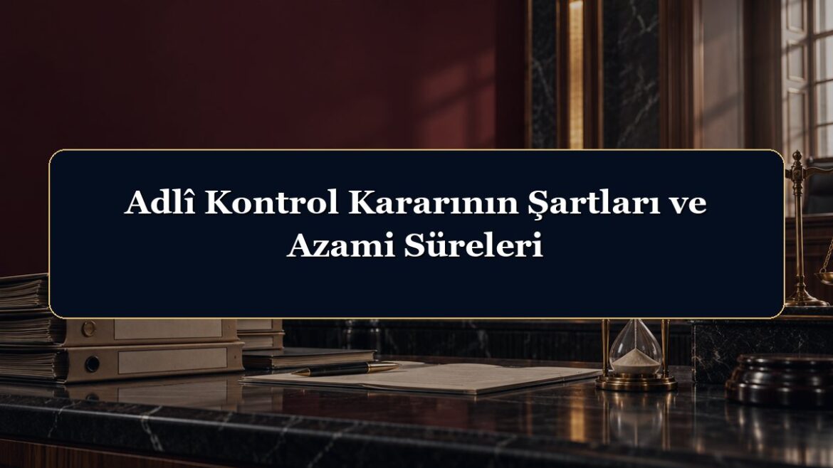 Adlî Kontrol Kararının Şartları ve Azami Süreleri