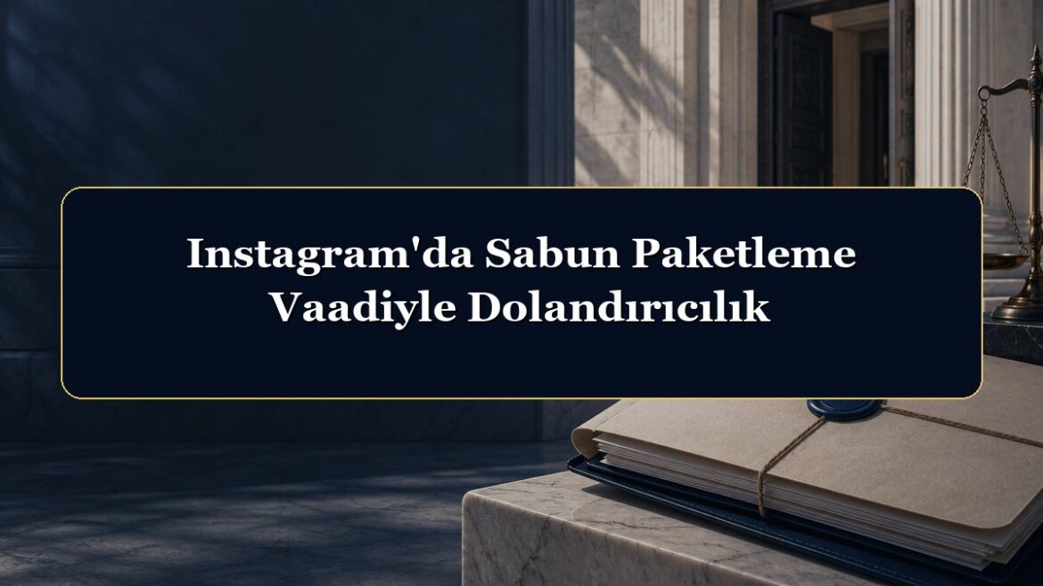 Instagram'da Sabun Paketleme Vaadiyle Dolandırıcılık