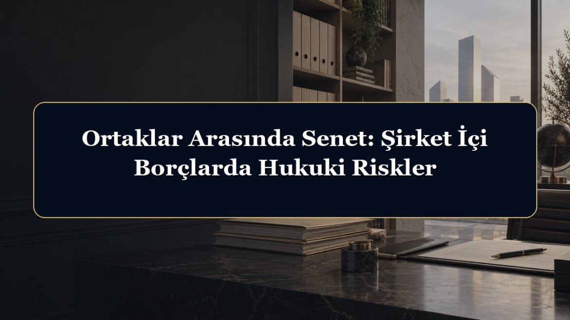 Ortaklar Arasında Senet: Şirket İçi Borçlarda Hukuki Riskler