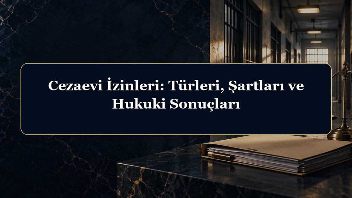 Cezaevi İzinleri: Türleri, Şartları ve Hukuki Sonuçları