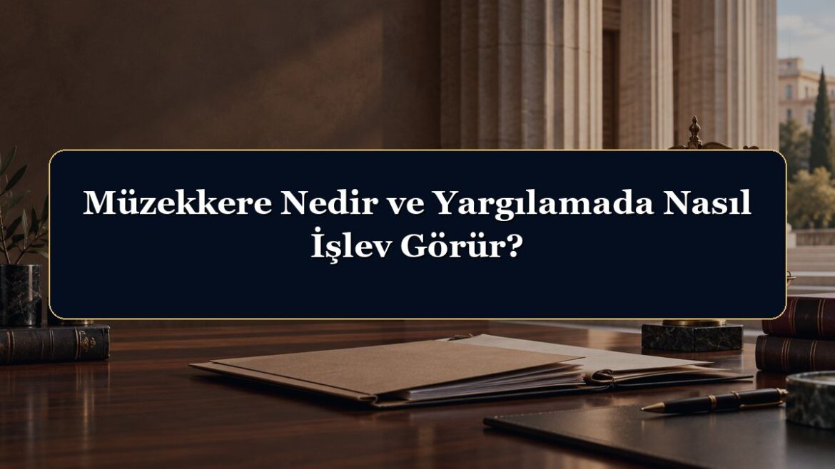 Müzekkere Nedir ve Yargılamada Nasıl İşlev Görür?