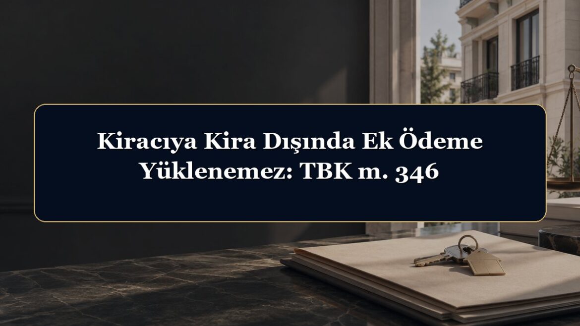 Kiracıya Kira Dışında Ek Ödeme Yüklenemez: TBK m. 346