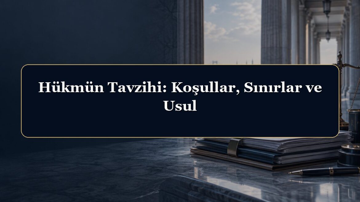 Hükmün Tavzihi: Koşullar, Sınırlar ve Usul