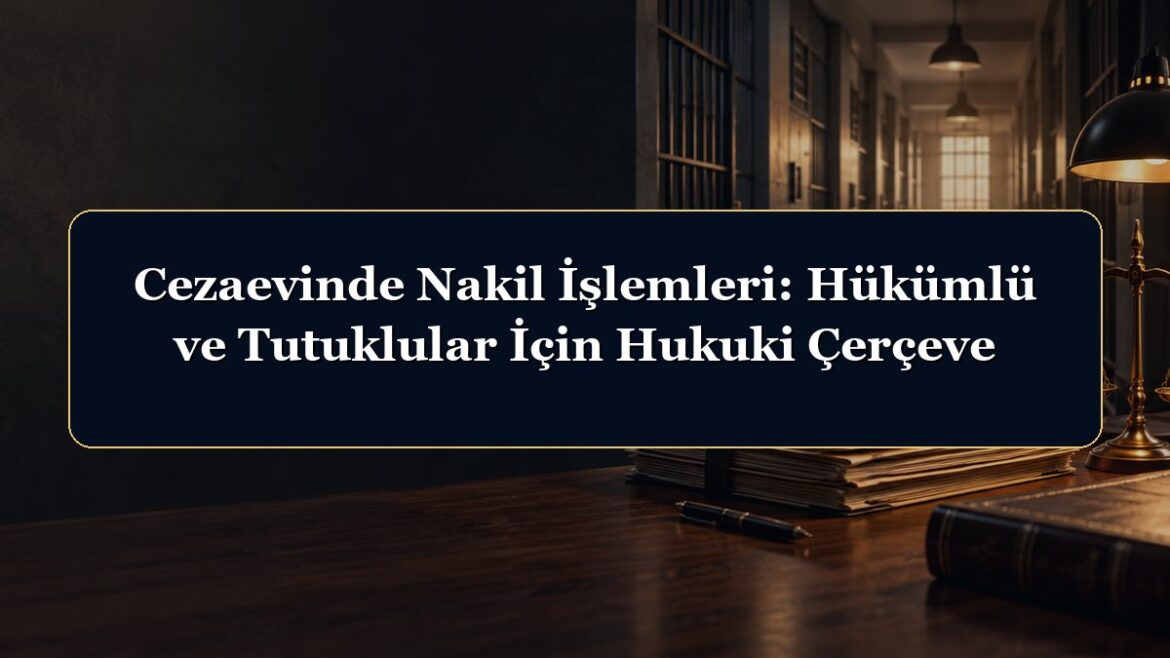 Cezaevinde Nakil İşlemleri: Hükümlü ve Tutuklular İçin Hukuki Çerçeve