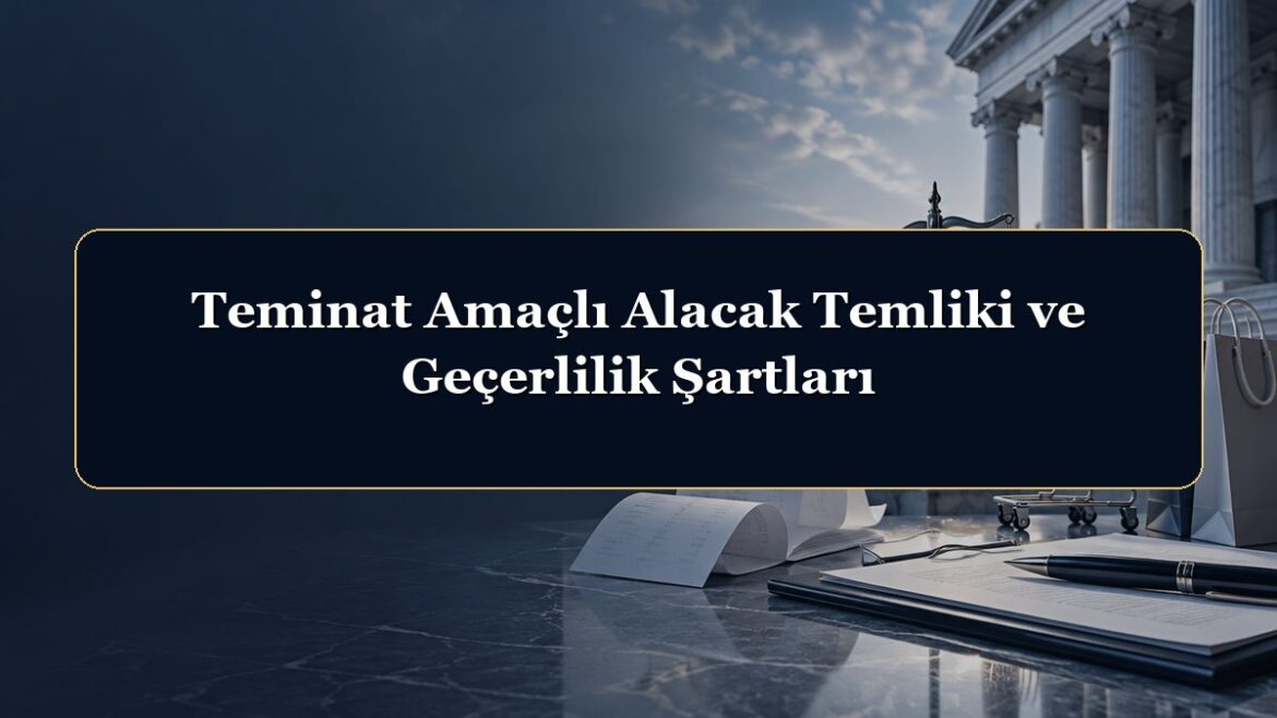 Teminat Amaçlı Alacak Temliki ve Geçerlilik Şartları