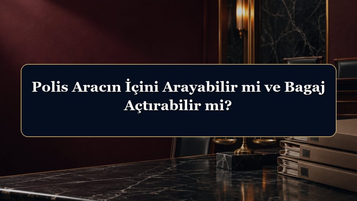 Polis Aracın İçini Arayabilir mi ve Bagaj Açtırabilir mi?