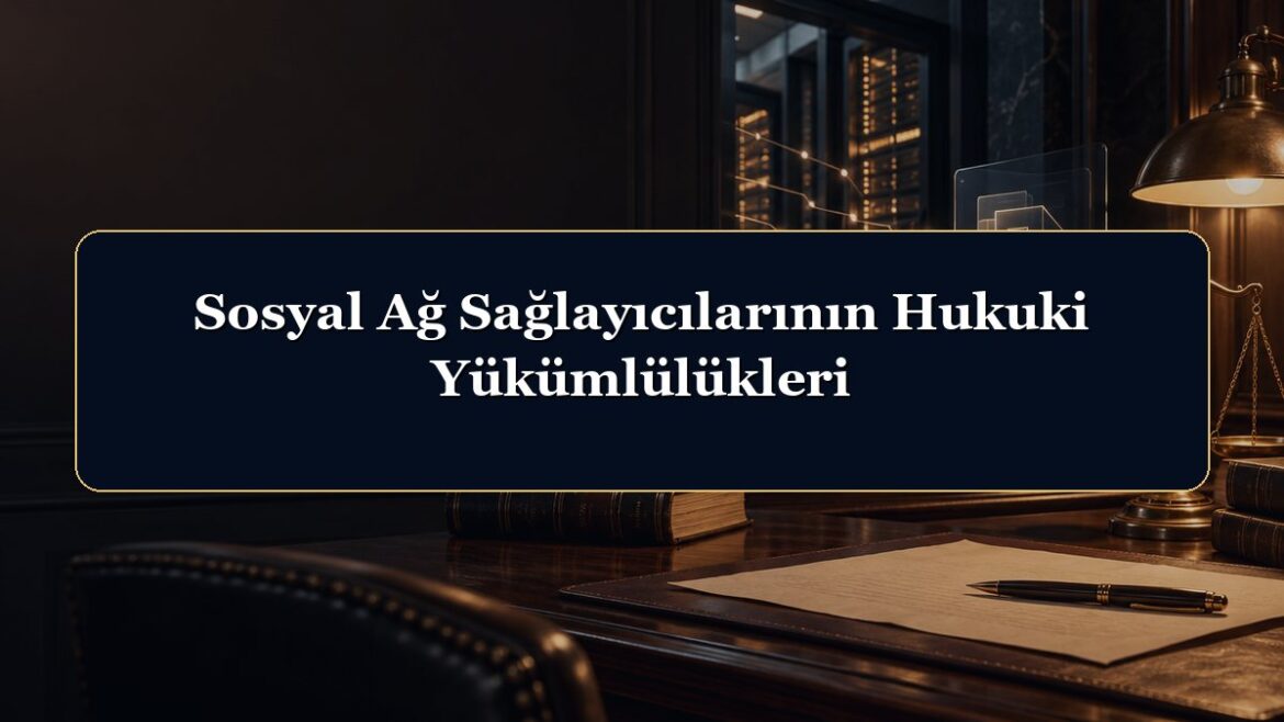 Sosyal Ağ Sağlayıcılarının Hukuki Yükümlülükleri