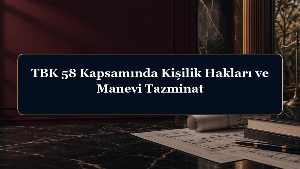 TBK 58 Kapsamında Kişilik Hakları ve Manevi Tazminat