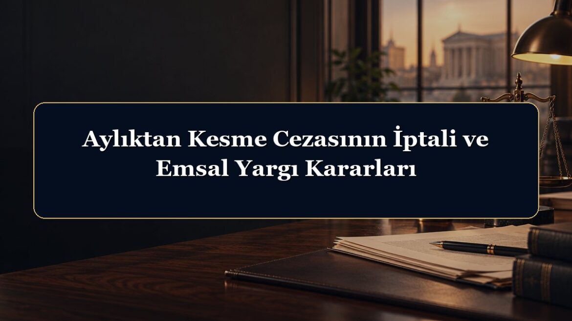 Aylıktan Kesme Cezasının İptali ve Emsal Yargı Kararları