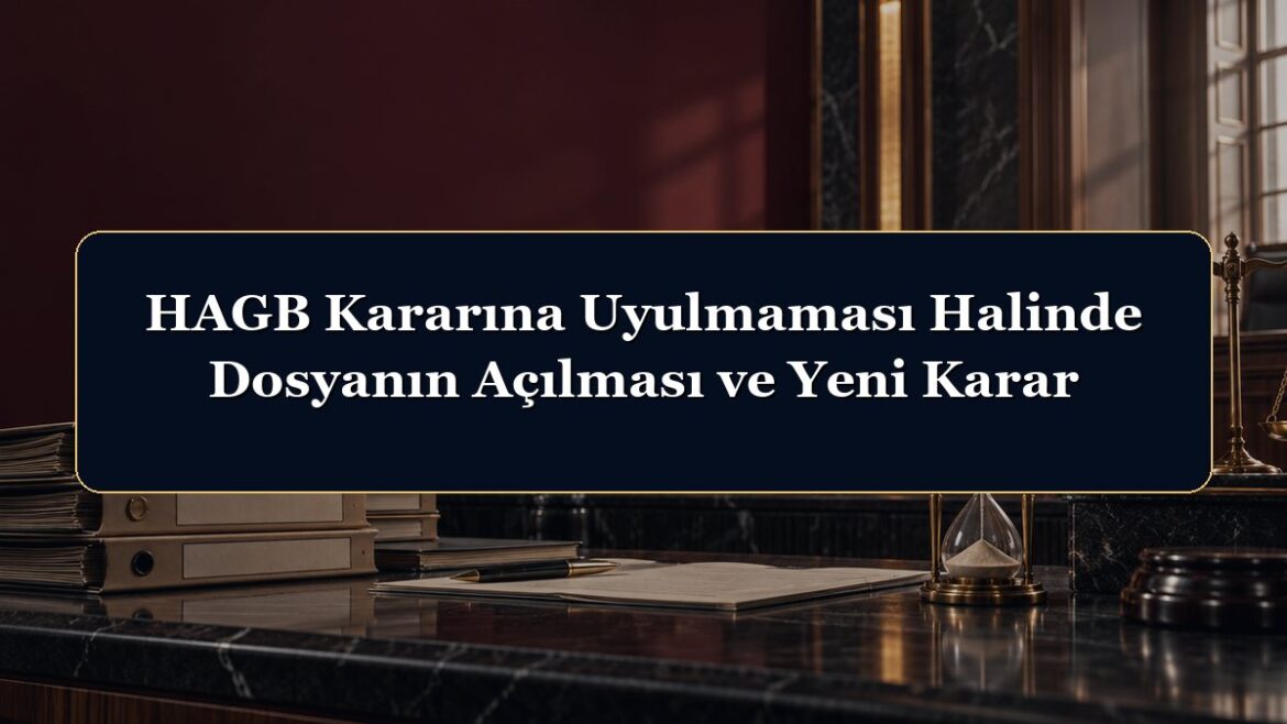 HAGB Kararına Uyulmaması Halinde Dosyanın Açılması ve Yeni Karar