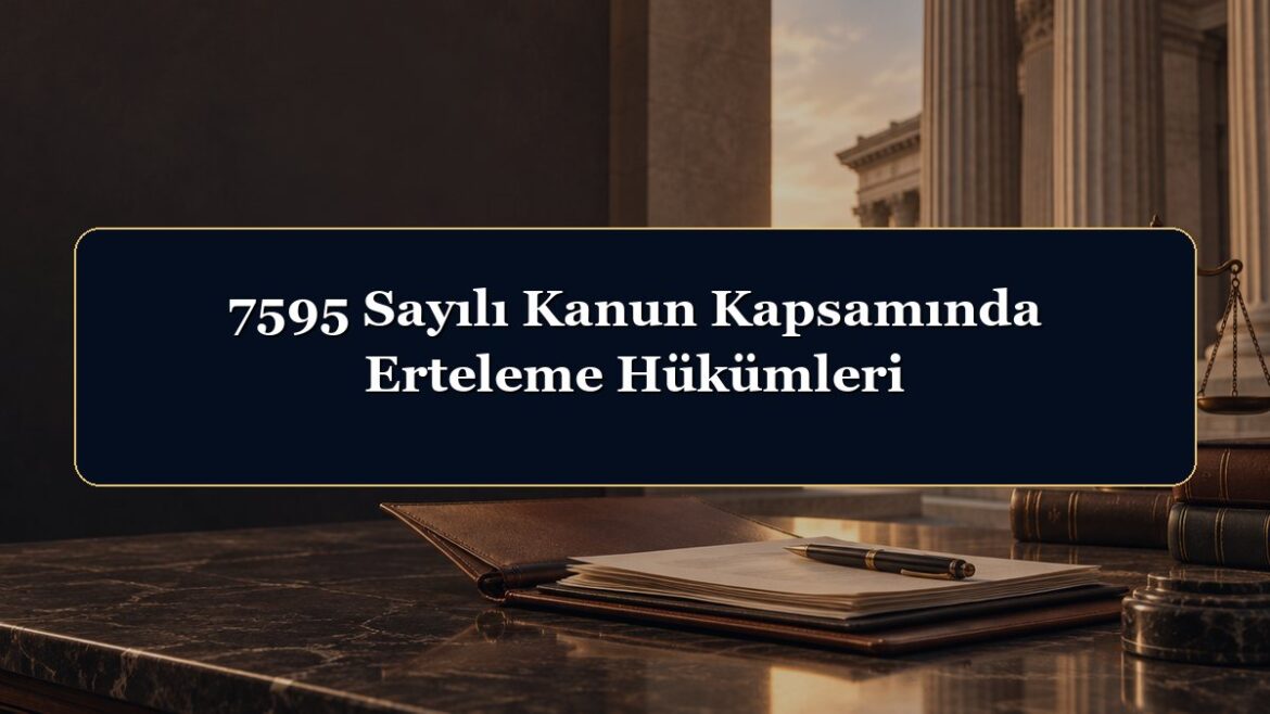 7595 Sayılı Kanun Kapsamında Erteleme Hükümleri