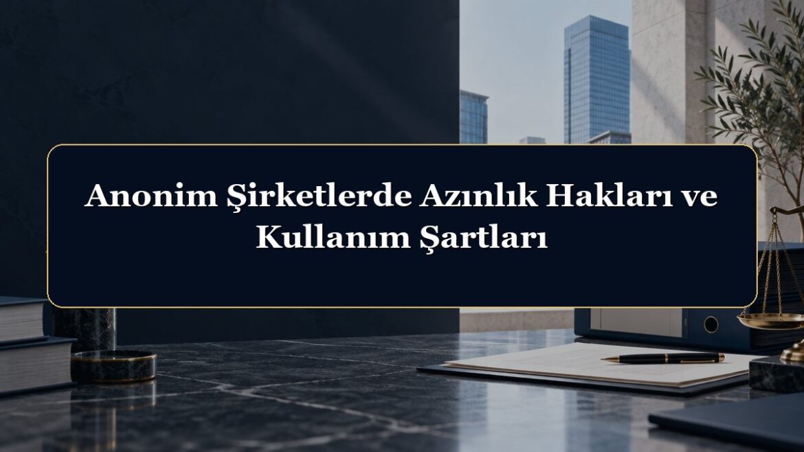 Anonim Şirketlerde Azınlık Hakları ve Kullanım Şartları