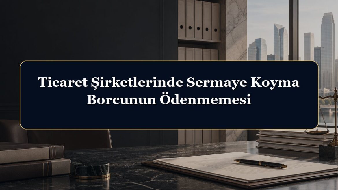 Ticaret Şirketlerinde Sermaye Koyma Borcunun Ödenmemesi