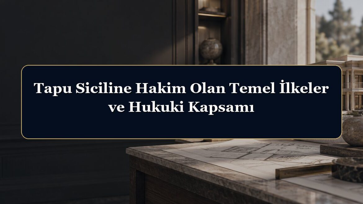Tapu Siciline Hakim Olan Temel İlkeler ve Hukuki Kapsamı