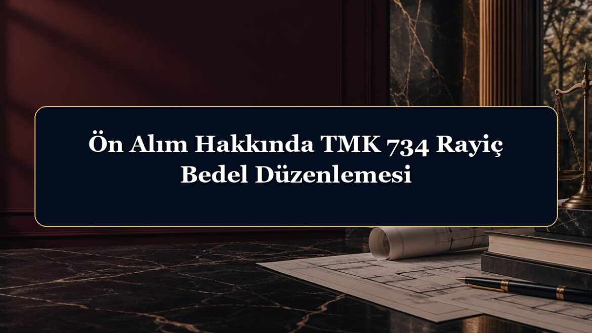 Ön Alım Hakkında TMK 734 Rayiç Bedel Düzenlemesi
