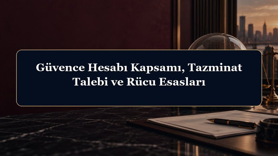 Güvence Hesabı Kapsamı, Tazminat Talebi ve Rücu Esasları